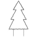 juledekoration med jordspyd juletræsfigur 80 LED'er 60 cm