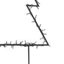 juledekoration med jordspyd juletræsfigur 80 LED'er 60 cm