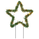 julestjerne med jordspyd 3 stk. 50 LED'er 29 cm