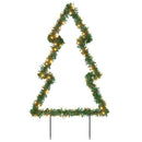 juledekoration med jordspyd juletræsfigur 115 LED'er 90 cm
