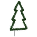 juledekoration med jordspyd juletræsfigur 80 LED'er 60 cm