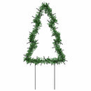 juledekoration med jordspyd juletræsform 3 stk. 50 LED'er 30 cm