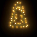 juledekoration med jordspyd juletræsform 3 stk. 50 LED'er 30 cm