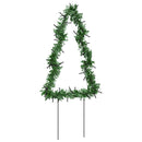 juledekoration med jordspyd juletræsform 3 stk. 50 LED'er 30 cm