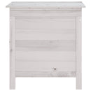 opbevaringsboks til haven 50x49x56,5 cm massivt grantræ hvid