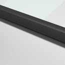 dør 76x201,5 cm hærdet glas og aluminium sort