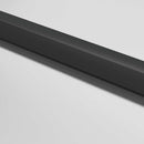 dør 76x201,5 cm hærdet glas og aluminium sort