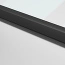 dør 102,5x201,5 cm hærdet glas og aluminium sort