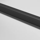 dør 102,5x201,5 cm hærdet glas og aluminium sort