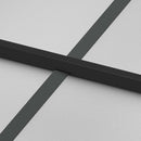 dør 76x201,5 cm hærdet glas og aluminium sort
