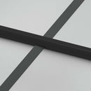 dør 83x201,5 cm hærdet glas og aluminium sort