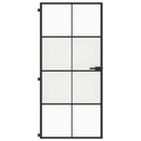 dør 93x201,5 cm hærdet glas og aluminium sort