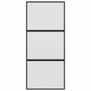 skydedør 90x205 cm hærdet glas og aluminium sort