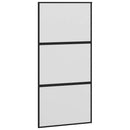 skydedør 102,5x205 cm hærdet glas og aluminium sort