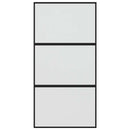 skydedør 102,5x205 cm hærdet glas og aluminium sort
