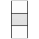 skydedør 90x205 cm hærdet glas og aluminium sort