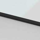skydedør 90x205 cm hærdet glas og aluminium sort