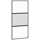 skydedør 102,5x205 cm hærdet glas og aluminium sort