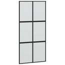 skydedør 102,5x205 cm hærdet glas og aluminium hvid
