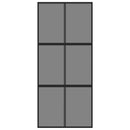 skydedør 90x205 cm hærdet glas og aluminium sort