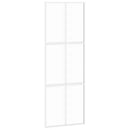 skydedør 76x205 cm hærdet glas og aluminium hvid