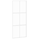 skydedør 90x205 cm hærdet glas og aluminium hvid