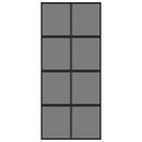 skydedør 90x205 cm hærdet glas og aluminium sort