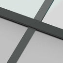 skydedør 90x205 cm hærdet glas og aluminium sort