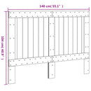sengegavl 140x104 cm massivt fyrretræ