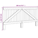 sengegavl 200x104 cm massivt fyrretræ
