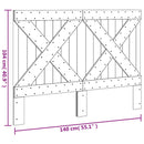 sengegavl 140x104 cm massivt fyrretræ