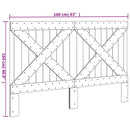 sengegavl 160x104 cm massivt fyrretræ