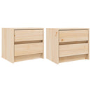 sengeborde 2 stk. 40x31x35,5 cm massivt fyrretræ