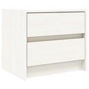 sengebord 40x31x35,5 cm massivt fyrretræ hvid