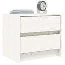 sengebord 40x31x35,5 cm massivt fyrretræ hvid