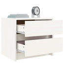 sengebord 40x31x35,5 cm massivt fyrretræ hvid