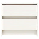 sengebord 40x31x35,5 cm massivt fyrretræ hvid