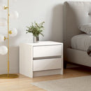 sengebord 40x31x35,5 cm massivt fyrretræ hvid