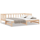 daybed med udtræk 90x200 cm massivt fyrretræ