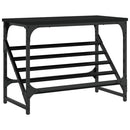 skostativ 60x30x45 cm konstrueret træ sort