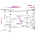 skostativ 60x30x45 cm konstrueret træ sort