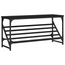 skostativ 90x30x45 cm konstrueret træ sort