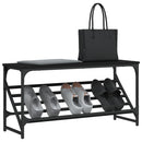 skostativ 90x30x45 cm konstrueret træ sort