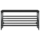 skostativ 90x30x45 cm konstrueret træ sort