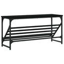 skostativ 90x30x45 cm konstrueret træ sort