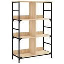bogreol 78,5x33x117,5 cm konstrueret træ sonoma-eg