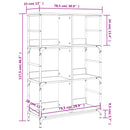 bogreol 78,5x33x117,5 cm konstrueret træ sonoma-eg
