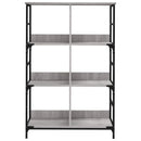 bogreol 78,5x33x117,5 cm konstrueret træ grå sonoma-eg