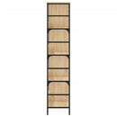bogreol 78,5x33x153 cm konstrueret træ sonoma-eg