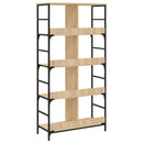 bogreol 78,5x33x153 cm konstrueret træ sonoma-eg